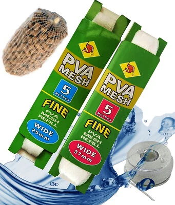 PVA Set Mesh 37 oder 25 mm Funnel Web Karpfen Tube Refill Narrow Karpfen Angeln - Bild 1 von 4
