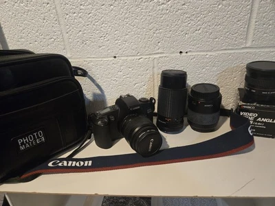 Пленочный фотоаппарат Canon Eos Rebel G с дополнительными объективами б/у в хорошем состоянии в... - Изображение 1 из 4