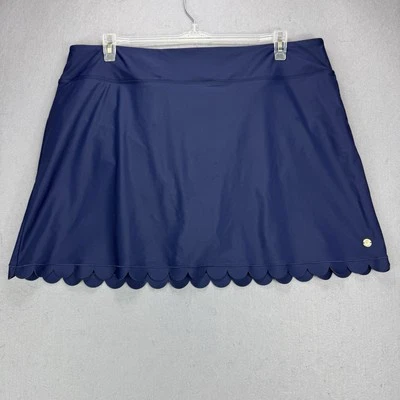 NWOT Falda de Baño Festoneada Coolibar Sea Fan para Mujer XXL Vacaciones de Verano en Azul Marino Foto 1 de 4