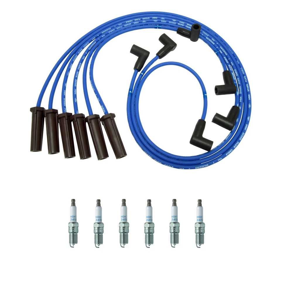 Комплект проводов NGK и комплект из 6 лазерных платиновых свечей зажигания для Chevrolet Lumina 3.1 V6 FWD - Изображение 1 из 1