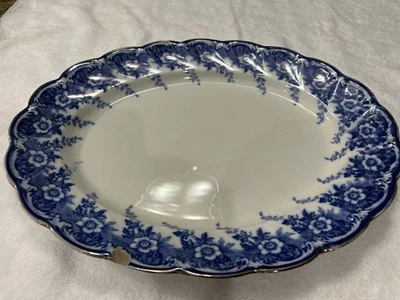 Старинный английский поток синий блюдо шикарный Colbalt синий раскраска - Изображение 1 из 4