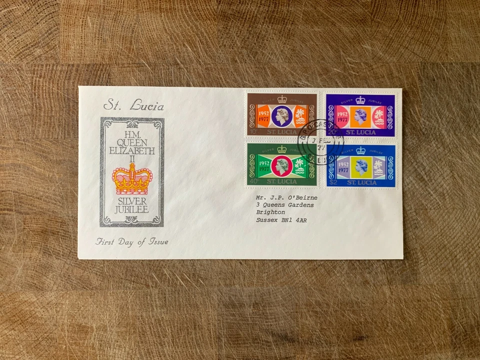 ST LUCIA 1977 FDC QUEEN ELIZABETH 2 SILVER JUBILEE CHOOSE 1 - Image 1 of 1