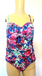 CATALINA Multicolor Twist Front Bandeau Einteiler Badeanzug Gr. L (12-14) - Bild 1 von 9