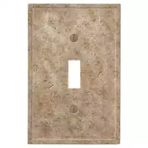 Amerelle Talia Noce Resin Faux Stone Switch Plate & Outlet Covers Wallplate - Picture 1 of 22