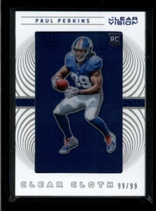 PAUL PERKINS 2016 PANINI CLEAR VISION ROOKIE CLEAR CLOTH JERSEY #99/99 AK2533 - Picture 1 of 1