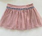 Princess Vera Wang Pink Chiffon Tulle Mini Skirt Sequin Stud Accent Lined Size 5