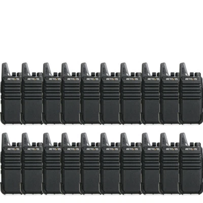 Retevis RT622 PMR446 Walkie Talkie 16Kanäle UHF Superdünn VOX Funkgerät 10Pcs - Bild 1 von 4