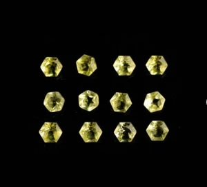 Lemon Quartz Faceted Cut Hexagon Shape Natural Gemstones Wholesale Lot - Picture 1 of 8