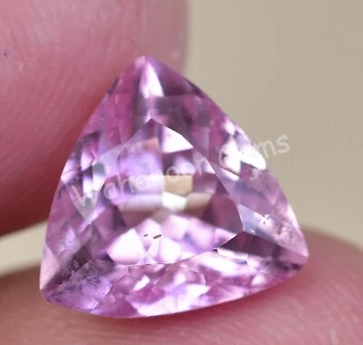 Natural Ceylon Pink Spinel 4.30 Ct Stunning Trillion CERTIFIED Loose Gemstone - Image 1 of 4