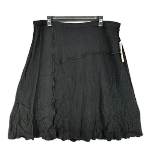 Alfred Dunner Damen Rock 3X Flowy Fit Flare Krepp Pull On schwarz NEU - Bild 1 von 8