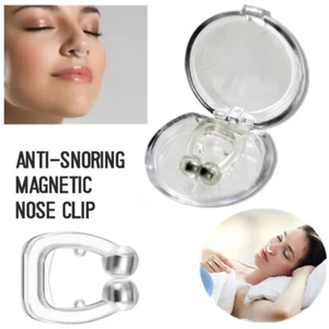 2x Anti Schnarch Ring Schnarch stopper Nasenclip + Magnet Nasenclip Clip Schlaf - Bild 1 von 7