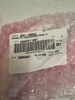 NEW OEM Samsung Dishwasher Door Spring 2pc Set DD61-00489A - Image 1 of 2