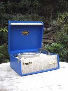 SUPERB 1964 VINTAGE DANSETTE "POPULAR" RECORD PLAYER in BLUE - Picture 1 of 12