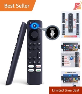 Voice TV Remote Control for Insignia Toshiba AMZ TVs, Bluetooth, 4 Shortcuts - Picture 1 of 11