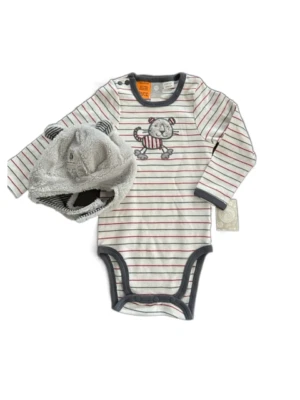 NEW PUMPKIN PATCH BOY'S 2 PCS LOT TIRED TIGER ONE PIECE 12-18 M WITH HAT MEDIUM - Image 1 of 4