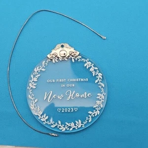 First Christmas in Our New Home 2023 Acrylic Ornament House Warming Gift Decor - Picture 1 of 4