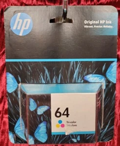 Hp 64 Tri Color Original Ink Cartridge Ex 9/22 + #1660 nip sealed - Picture 1 of 5