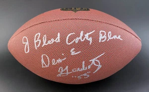 Dennis Gaubatz SIGNED Wilson NFL Football LSU Balt Colts 53 PSA/DNA AUTOGRAPHED - Picture 1 of 3