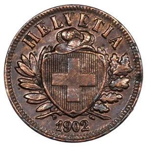 Suisse - 2 centimes 1902 B Écusson - Berne - bronze - KM.4 - Schön.16 - monnaie - Picture 1 of 2