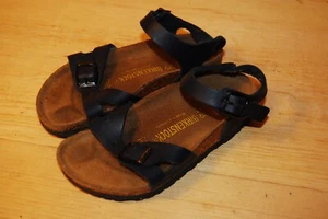 Birkenstock Classic Sandals Kids Size 29 (C 11) Blue Straps Made in Germany - Picture 1 of 3