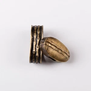 Bamboo Brass Kashira Butt Cap Fuchi Hilt Collar For Japanese Katana Sword Tsuka - Picture 1 of 8