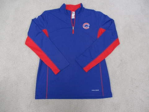Chicago Cubs Pullover Mens Extra Large Blue Red Sweatshirt Long Sleeve Baseball Cover