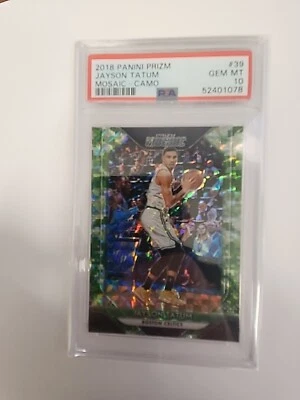 2018 Panini Prizm Mosaic #39 Jayson Tatum Camo Prizm /25 PSA 10 GEM MINT 💎 - Image 1 of 2