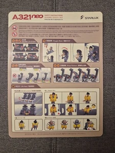 Safety Card A-321neo Starlux - Bild 1 von 1