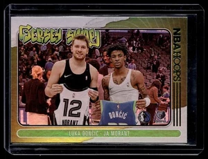 2020-21 NBA HOOPS GOLD FOIL JERSEY SWAP LUKA DONCIC JA MORANT - Picture 1 of 1