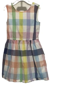 Gap Kids Plaid Dress Size 6/7 Girls Sleeveless Zip Closure - Picture 1 of 5