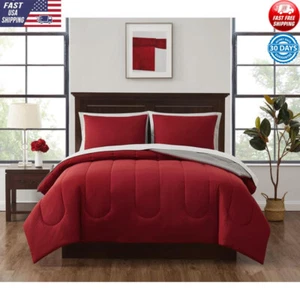 Reversible 7-Piece Queen Bedding Set Comforter Sheets Soft Machine Washable New - Picture 1 of 7