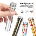  Test Tube Stickers Clear Bottle with Labels Containers Lids