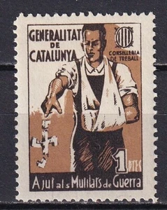 SCW Etichetta politica Edifil 2999 GENERALITAT CATALUNYA AJUT ALS MUTILATS MNH VF - Foto 1 di 2