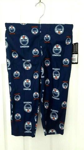 EDMONTON OILERS Kids Pants Size 2T Toddler Sweats Sleep Pajamas Lounge Blue New Cover