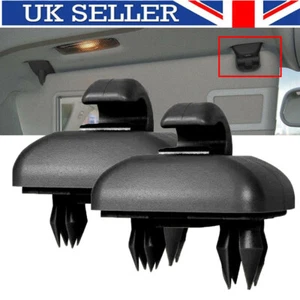 2 X SUN VISOR CLIP HOLDER HOOK FOR AUDI A1 A3 A4 A5 Q3 Q5 TT BLACK 8U0857562A UK - Picture 1 of 6