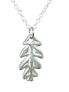 Collana Foglia di Quercia Ciondolo Major Oak 18" Catena Peltro Foglia... - Foto 1 di 12
