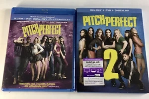 Pitch Perfect 1 And 2 Blu Ray/DVD Bundle -Comedy Music Romance - Picture 1 of 3