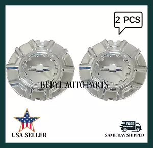 2 PC NEW 2014-2018 Chevrolet Silverado High Country 20" Wheel Center Cap CHROME - Picture 1 of 2