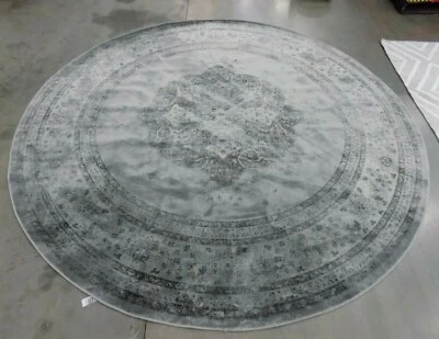 GREY / MULTI 8' X 8' Round Stained Rug, Reduced price 1172576196 VTG158-770-8R - Image 1 of 3