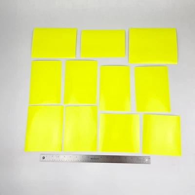 Vinyl Offcuts - Flourescent Yellow - .25 lb - ~500 square inches - Oracal 6510 - Image 1 of 2