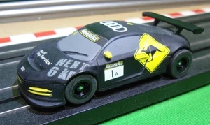 Micro Scalextric 1:64 Slot Car 2015 Audi R8 Black GT3 Le Mans 12V SERVICED - Picture 1 of 4