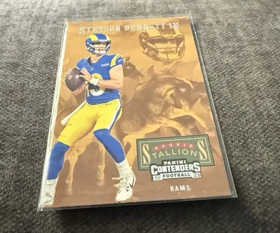 2023 Panini Contenders - Rookie Stallions Stetson Bennett #4 Bronze (RC) LA Rams - Image 1 of 2