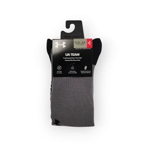 UA Youth Team Cushioned OTC Youth Socks, 13.5K-4.5, Graphite - Picture 1 of 4
