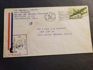 APO 234 GUAM MARIANAS 1945 Censored WWII Army Air Force Cover XXI BOMBER Command - Picture 1 of 2