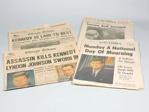 Vintage John F. Kennedy Assignation Zeitungen 1963 - Bild 1 von 1