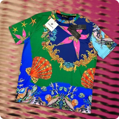 Camiseta para hombre Versace Sealife manga corta talla M UE (similar a US S) Foto 1 de 2