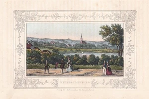 Neubrandenburg panoramic view Mecklenburg-Western Pomerania lithograph Lisch - Picture 1 of 1