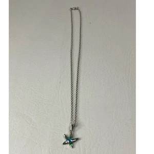STARFISH PENDANT WITH BLUE OPAL - Picture 1 of 4