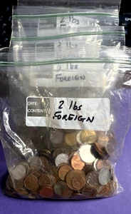 2 POUND Lot of Foreign Coins - Various countries/Various years - Picture 1 of 3