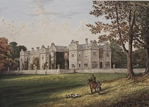 Brantingham Thorpe, East Riding of Yorkshire. Um 1875 echter antiker Druck. - Bild 1 von 2